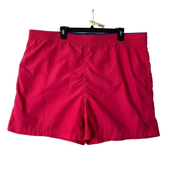 POLO Ralph Lauren Men Size XXL Hot Pink Drawstring Swim Trunks
